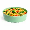 Genanvendelig plastskål, 1200ml, Ø20x6cm, PP, grøn, (48 stk.) - Genanvendelig plastskål, 1200ml, Ø20x6cm, PP, grøn.webp