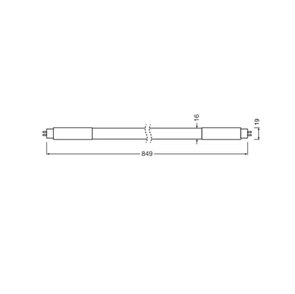 LED lysrør - T5 PFM AC HO 849mm, G13, 2550lm, 3000K, 18W/830 (39W), 230V, LEDVANCE, (10 stk.) - LED lysrør - T5 PFM AC HO 849mm.webp
