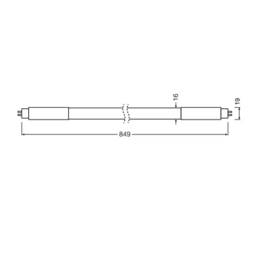 LED lysrør - T5 PFM AC HE 849mm, G13, 1550lm, 3000K, 11W/830 (21W), 230V, LEDVANCE, (10 stk.) - LED lysrør - T5 PFM AC HE 849mm, G13, 1550lm.webp