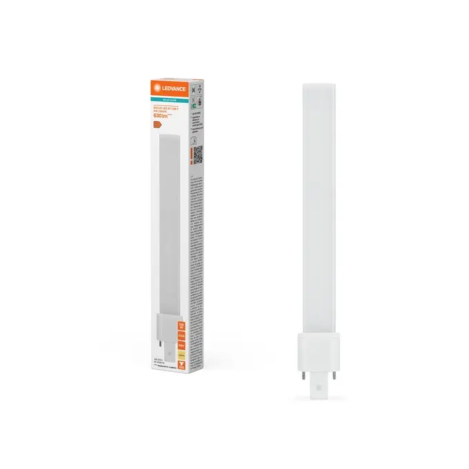 LED kompaktrør, G23, 630lm, 3000K, 6W/830 (11W), EM+230V, LEDVANCE Dulux, (10 stk.) - DULUX LED S11 EM & AC MAINS VALUE 6W 830 G23.webp