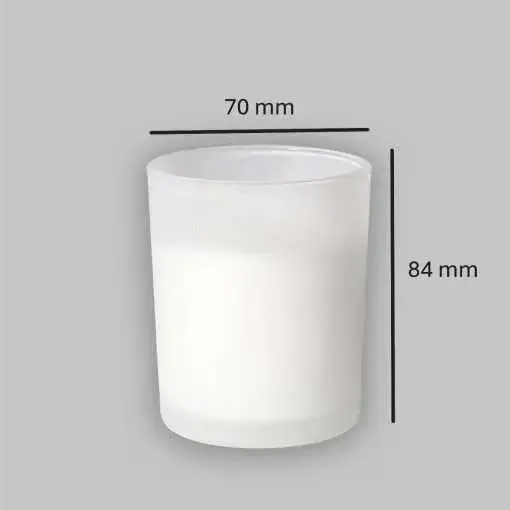 Glaslys, 50t, frosted, Ø7x8,4cm, PJ Nordic, (24 stk.) - Glaslys, 50t, frosted, Ø7x8,4cm.webp