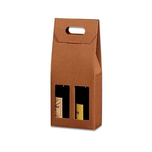 Vinkarton til 2 flasker, brun, 3/4 l, (20 stk.) - [11671] Vinkarton til 2 flasker, brun, 3-4 l, (20 stk.).webp