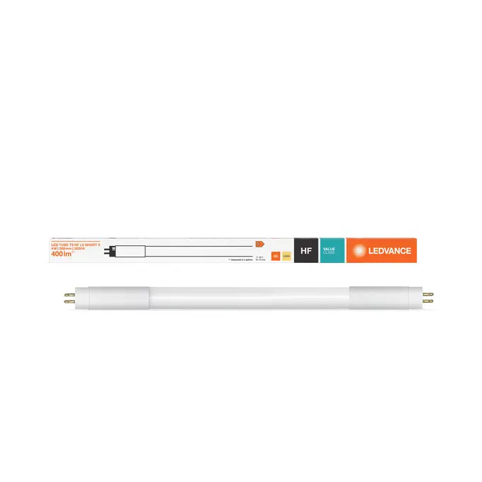 LED lysrør - T5 Value short 288mm, G5, 400lm, 3000K, 4W/830 (8W), HF, LEDVANCE, (25 stk.) - LED lysrør - T5 Value short 288mm, G5, 400lm, 3000K, 4W.webp