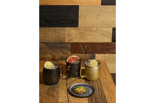 Moscow mule krus, 45cl, Ø9x10cm, sort med tekstur, rustfri stål, MOSCOW MULE, (4 stk.) - Krus med hank, 45cl, Ø9x10cm, sort med tekstur, rustfri stål, MOSCOW MULE, (4 stk.)