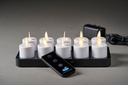 Genopladelige LED lys, Duni, 10 stk, 3,8x3,6cm, 25 timer, varm hvid, med oplader, Duni, (1 sæt.) - Genopladelige LED lys, Duni, 10 stk, 3,8x3,6cm, 25 timer, varm hvid, med oplader, (1 sæt.)
