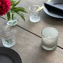 AYLA grå glasstager med hvidt LED lys, Securit, (sæt á 12 stk) - Securit AYLA.webp