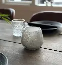 LUNA grå glasstager & LED lys m/ hvidt+farvet lys, Securit (sæt á 12 stk.) - LUNA grå glasstager & LED lys med farvet lys.webp