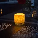 AYLA glasstager og LED fyfadslys, orange/farvet lys, Securit, (sæt á 12 stk.) - AYLA orange glasstager.webp
