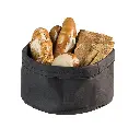 Brødkurv, Ø17x11cm, kraftig, foldbar, papirspose, læderlook, sort, (1 stk.) - BNT Office - 381100 tavlevisker.webp