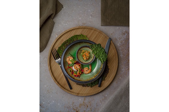 Lille serveringsskål, 70ml, Ø9,3x3,5cm, stentøj, brun/grøn, FERVIDO, (12 stk.) - Lille serveringsskål, 70ml, Ø9,3x3,5cm, stentøj, brun/grøn, FERVIDO, (12 stk.)