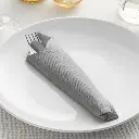 Serviet, bio, Dunisoft, 20x20cm, granitgrå, Duni, (2880 stk.) - Dunisoft Bio grå serviet.webp