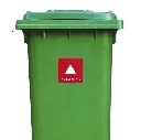 Piktogram til farligt affald, 12x12cm, rød, folie,  selvklæbende, (1 stk.) - Piktogram til farligt affald.webp