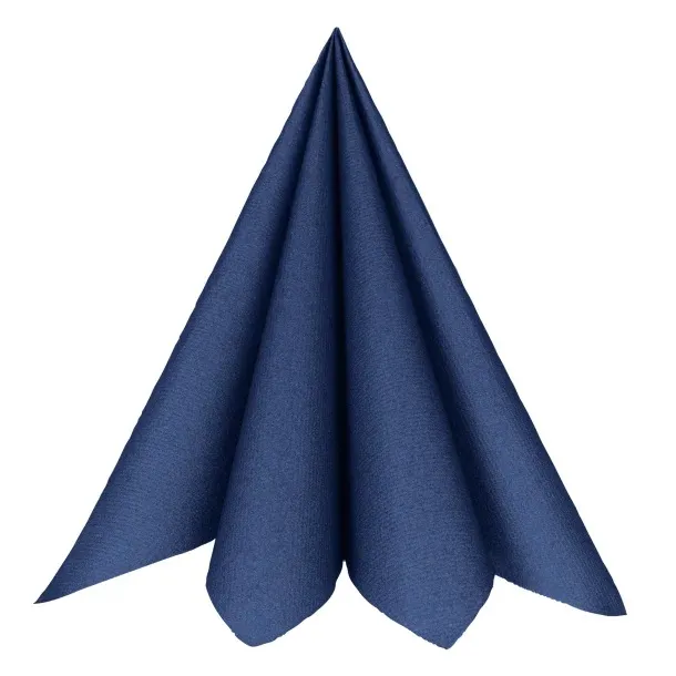 Middagsserviet, 1/4 fold, 40x40cm, mørkeblå, airlaid, (800 stk.) - Mørkeblå airlaid middagsservietter 40x40cm.webp