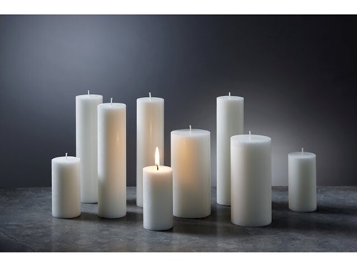 Bloklys, Ø9,6x30cm, Brændetid 230 timer, Hvid, (6 stk.) - Bloklys, Ø9,6x30cm, Brændetid, 230 timer, Hvid, (6 stk.)
