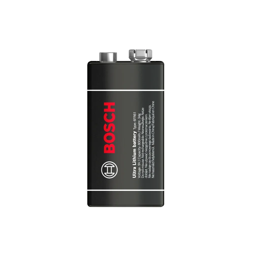 9V-batteri (6FR6), Bosch Ultra Lithium, (1 stk.) - 9V Bosch Ultra Lithium.webp