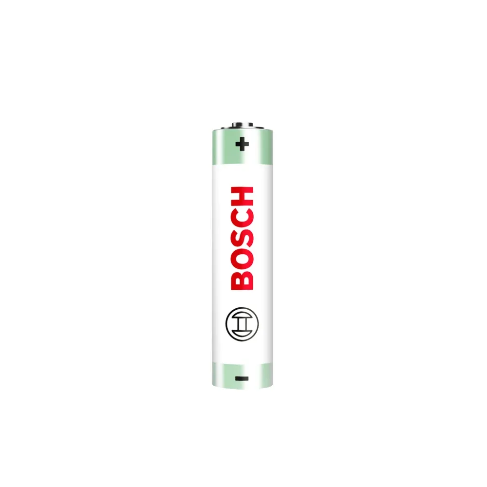 AAA-genopladelig batteri (HR03), Bosch Rechargeable NiMh, 950 mAh, 4-pak, (1 stk.) - BOSCH Rechargeable batteries AAA 950mAh.webp