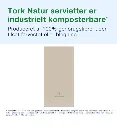 Middagsserviet, 2-lags, 1/8-fold, 39,5x39cm, natur, genbrugspapir, Tork Advanced 477352, (1800 stk.) - 477352 Tork Middagsserviet Natur.webp