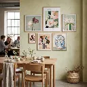 Indrammede billeder med blomster- og plantemotiver - Securit ONE GALLERY Flower Up, (sæt á 6 stk.) - Securit ONE GALLERY Flower Up.webp