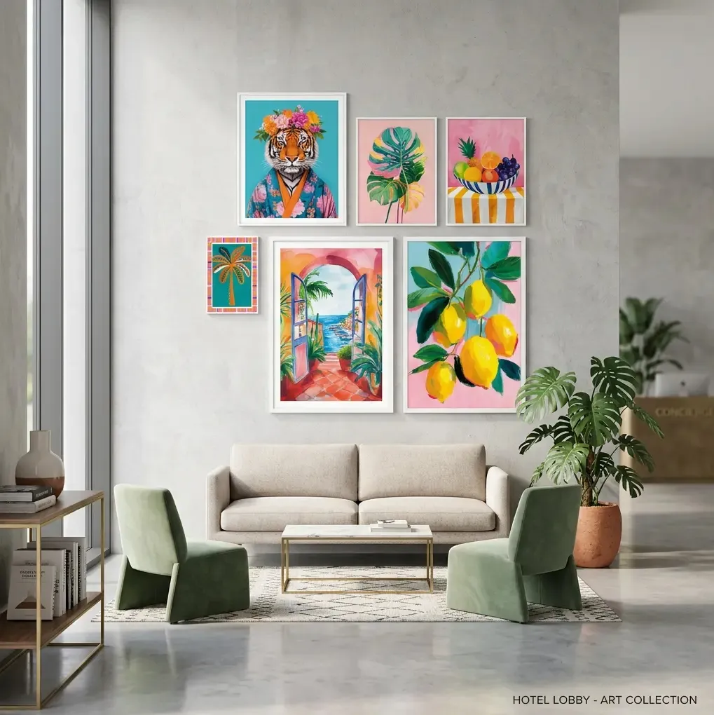 Indrammede billeder med kunsttryk i trendy farver - Securit ONE GALLERY Colour Up, (sæt á 6 stk.) - Securit ONE GALLERY Colour Up.webp