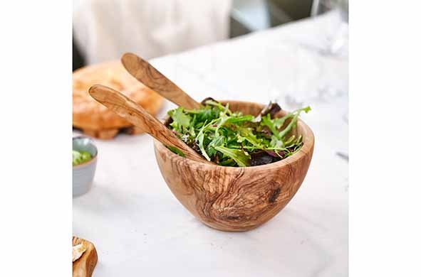 Salatbestik i træ, 30cm, oliventræ, ORGANIC WOOD, (1 stk.) - Salatbestik i træ, 30cm, oliventræ, (1 stk.)