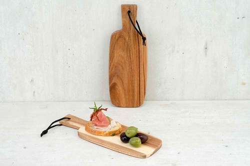 Serveringsbræt i træ, bambus, 21x7,5x1cm, (1 sæt á 2 stk.) - Serveringsbræt i træ, bambus, 21x7,5x1cm, (1 sæt á 2 stk.)
