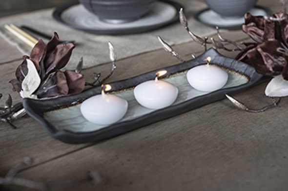 Serveringsfad, 11x28cm, rektangulær, porcelæn, STONE, (1 stk.) - Serveringsfad, 11x28cm, rektangulær, porcelæn, STONE, (1 stk.)