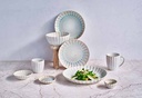 Serveringsskål, rund/bølget, Ø12x3,5cm, hvid/lyseblå, stentøj, ASTERA PURE, (6 stk.) - Serveringsskål, rund/bølget, Ø12x3,5cm, hvid/lyseblå, stentøj, ASTERA PURE, (6 stk.)