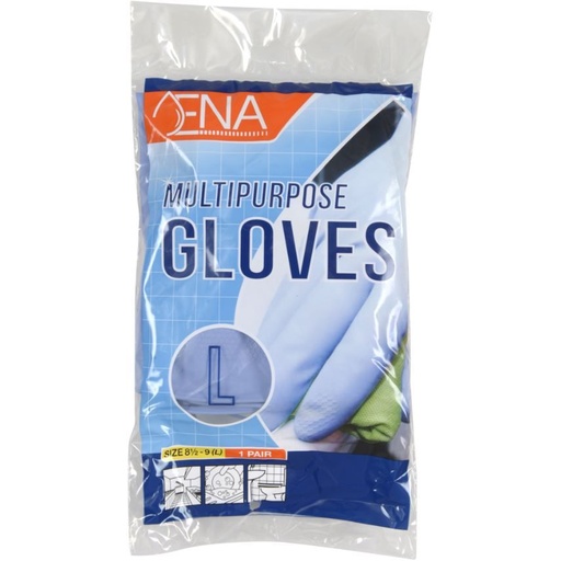 Latexhandske, L, blå, pudderfri, med velour, anatomisk formet, ENA, (12 par.)