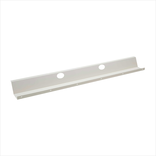 Lille kabelbakke til skrivebord, 74 cm, metal, hvid, sort eller alu, (3 stk.) (Hvid)
