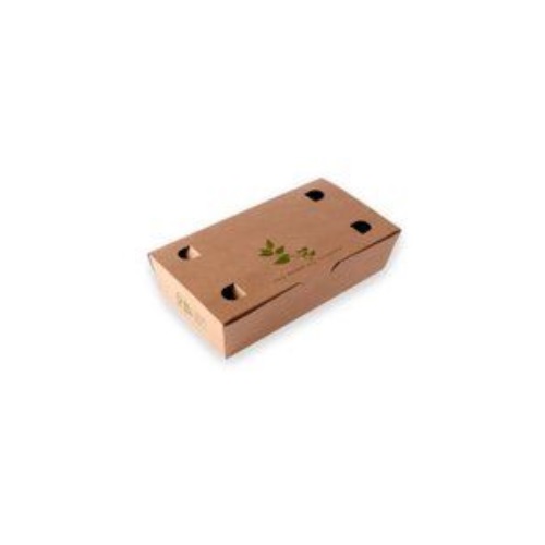 Take away boks, nr. 0, m. vedhæftet låg, 12x6,1x3,7cm, brun, papir, (575 stk.)