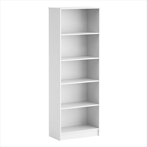 Kontorreol med 5 rum, 37x69,5x196,6cm, EPF ECO, flere farver, (1 stk.) (Hvid)