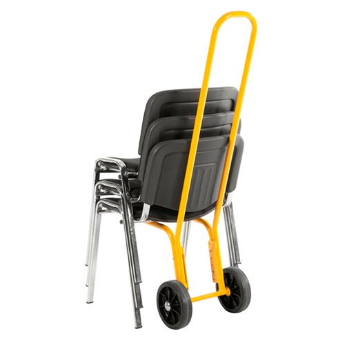 Stolevogn til stabelbare stole, kapacitet 75kg, indstillelig, flere farver, (1 stk.)