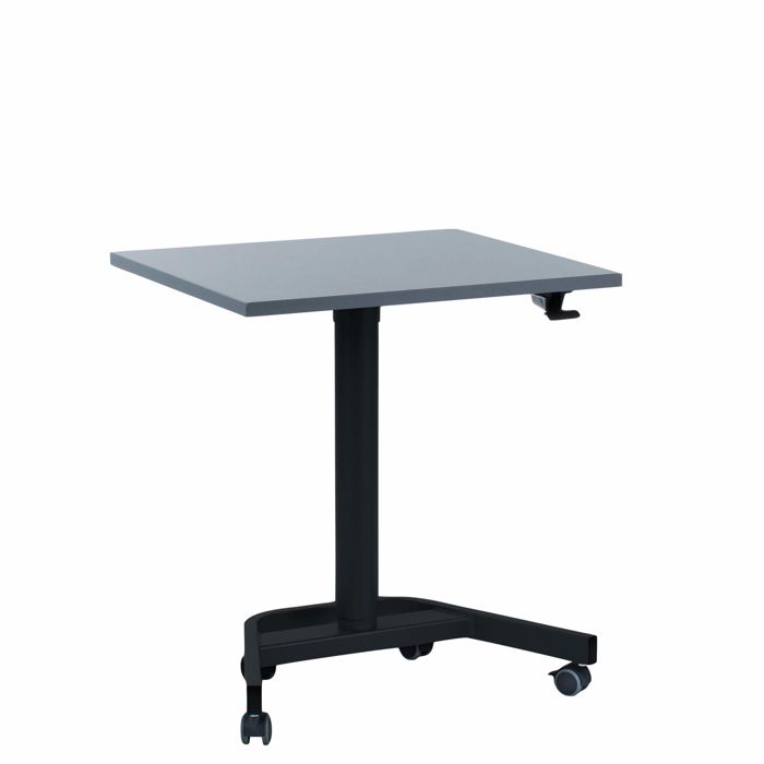 Lille hæve sænkebord, 80x60cm, Greenline Lift Single, sort eller alu-stel, (1 stk.) (Sort)