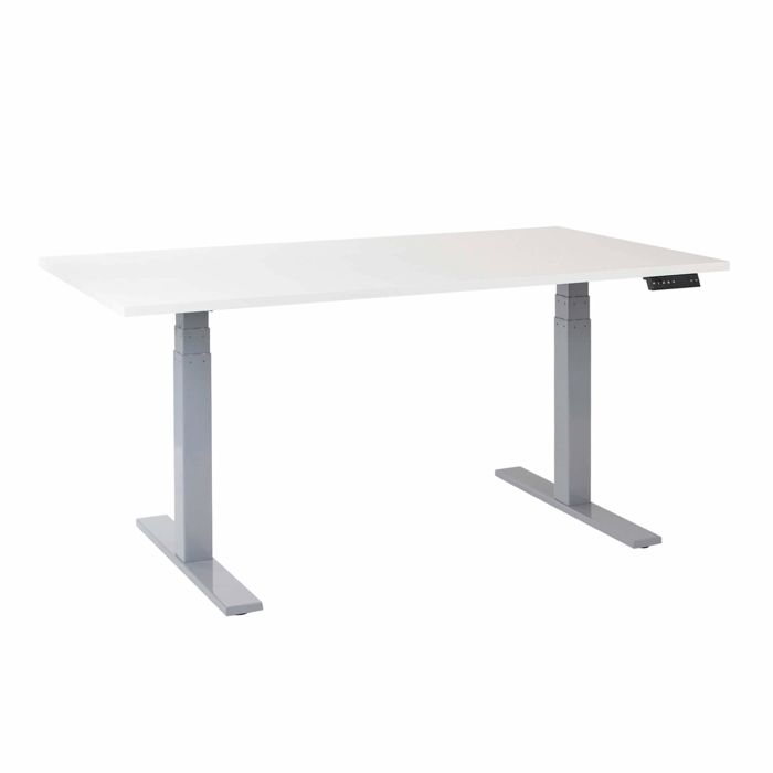 Hæve sænkebord, 80x160cm, 3-leddet elektrisk, EP 6000, memory funktion, flere farver, (1 stk.) (Hvid)