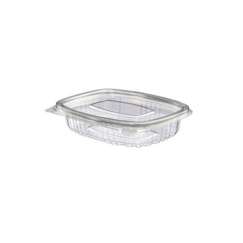Salatbæger, VNO, rekt, klar, PET, 150ml, m/låg, 132x95x26mm, V61, (600 stk.)