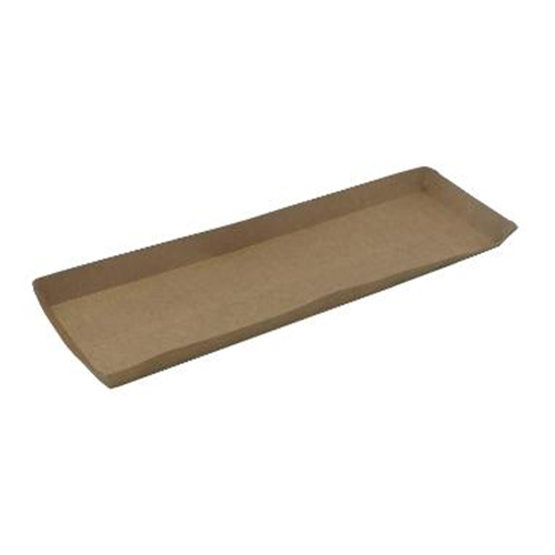 Pølsefad, XXL, 332x90x20mm, med Kant, brun, (600 stk.)