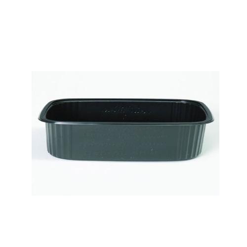 Salatbæger, 125gr, 10,8x8,2x2,8cm, rektangulær, PS, Sort, (1000 stk.)