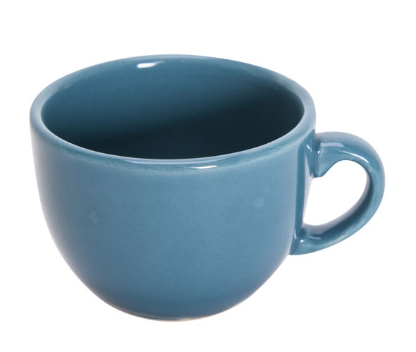 Kaffekop med hank, 10cl, stentøj, rød/grå/blå/, SERENA, (12 stk.) (Blå)
