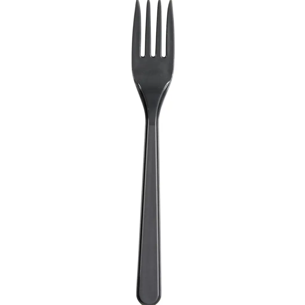 Flergangsgaffel, høj kvalitet, 18cm, koksgrå, genanvendelig PP, (50 stk.)