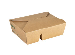 Boks, bio, 2-rums, pap/PLA, 400/480ml, Duni, (200 stk.)