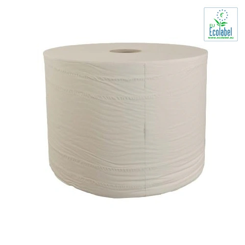 Aftørringsrulle, Industri, Extra Soft, 1-lags, Ø38cm, 33cmx1200m, nyfiber, hvid, (1 stk.)