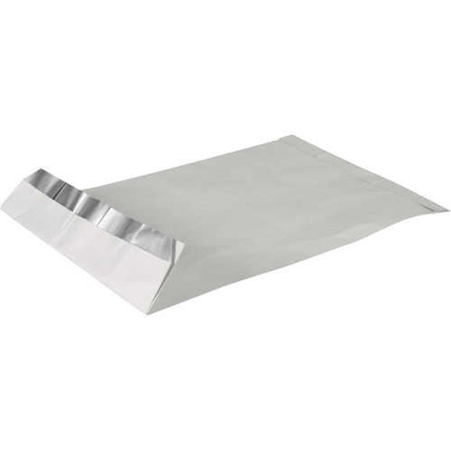 Stor grillpose, 33,5x19x8,5cm, 40g/m2, hvid, aluminium/papir/PE, (250 stk.)