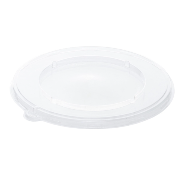 Låg til fiberskål, 1,2cm, Ø21,4cm, klar, RPET, rund, (150 stk.)