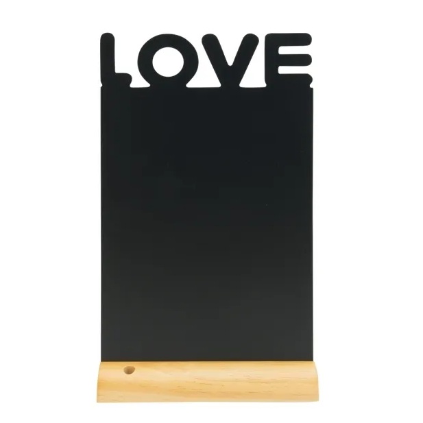 Securit LOVE Bordskilt – Sort Silhuet, (1 stk.)