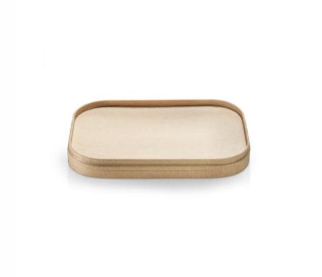 Låg til salatbakke, 17,3x12cm, fladt, brun, kraftkarton, m/PLA, tilhørende 10611 (300 stk)