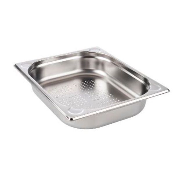 Kantine, 1/2 GN, 4 liter, 32.5x26.5x6.5cm, Perforeret, Rustfrit stål, (1 stk.)