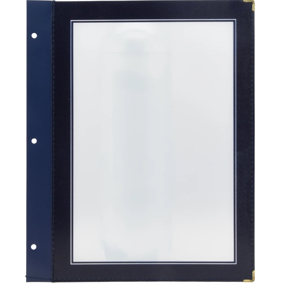 Lommer til menuramme, A5, Securit® WOOD, refleksfri PP, flere farver, (5 stk.) (Blå)