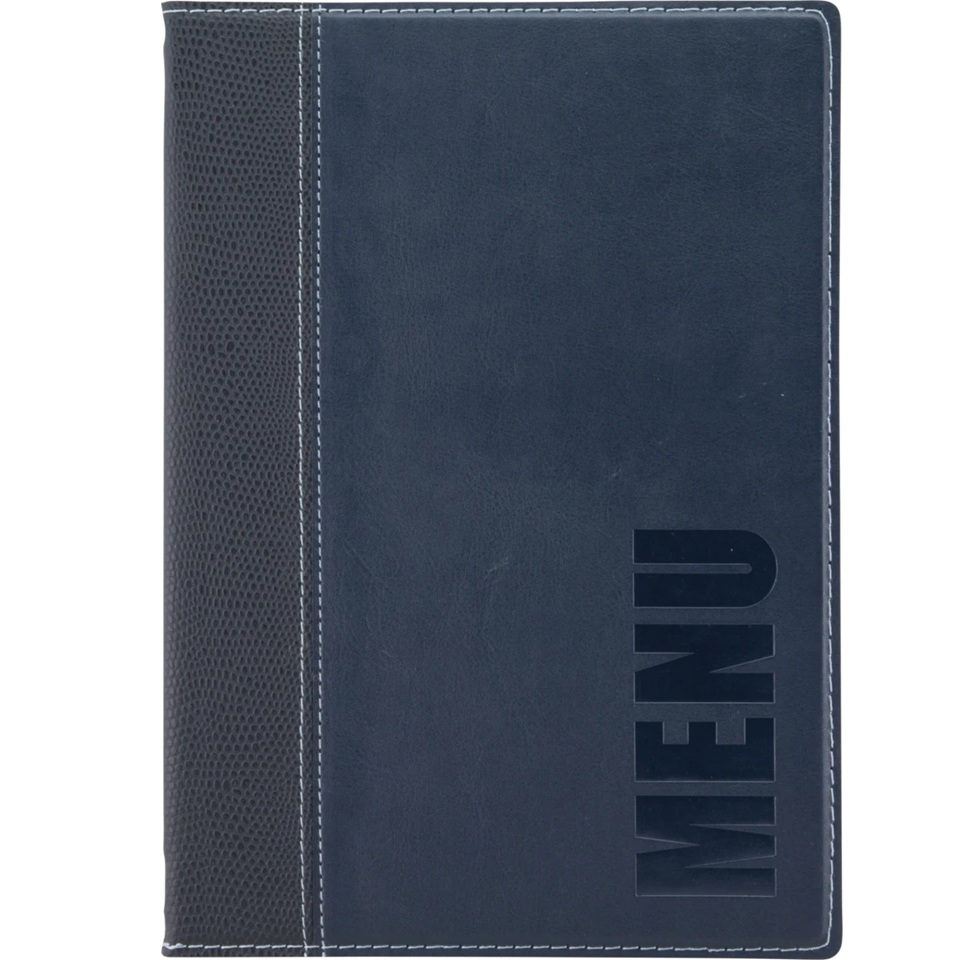 Menuomslag, Securit® TRENDY, A5, PU, flere farver, (1 stk.) (Blå)