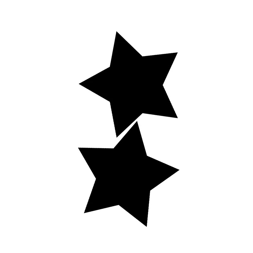 Kridttavler inkl. kridtmarker, PP, sort, Securit silhuet, flere designs, (1 stk.) (Stjerner)