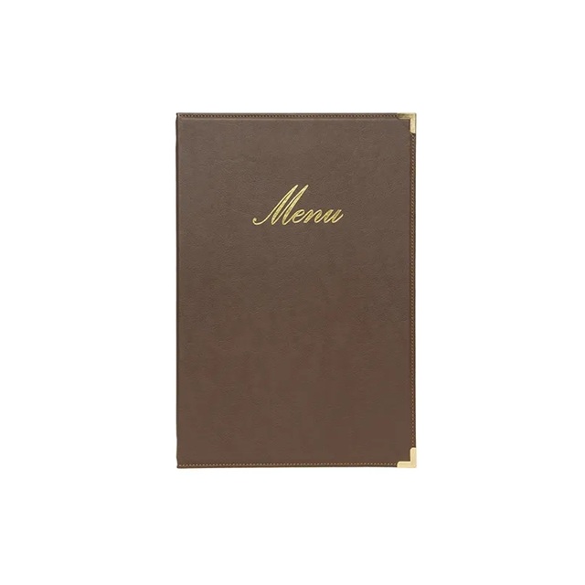 Menuomslag, Securit® CLASSIC, PU, flere varianter, (1 stk.) (Brun, A5)